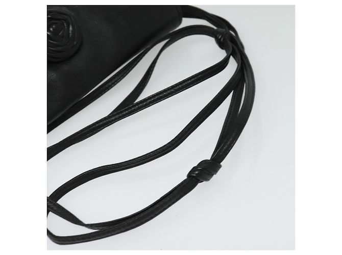 BALLY Bolsa de Ombro de Couro Preta e Dourada Auth BA4829 Preto Dourado - vista 7