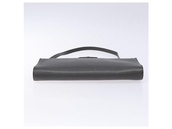 Borsa a Spalla Gancini in Pelle Grigia Argento Auth BA4441 di Salvatore Ferragamo - vista 5