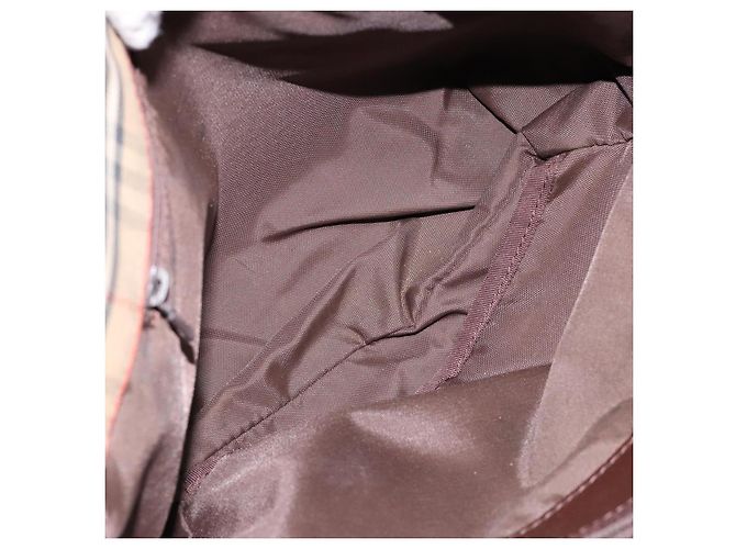 Autre Marque Burberrys Nova Check Handtasche aus Canvas Beige Silber Authentisch BA4286 - Ansicht 11