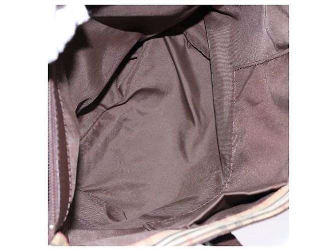 Autre Marque Burberrys Nova Check Handtasche aus Canvas Beige Silber Authentisch BA4286 - Ansicht 21