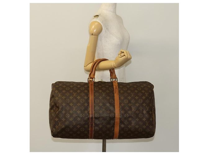 LOUIS VUITTON Borsa Boston Monogram Keepall 55 M41424 LV Auth 136180 Monogramma - vista 21