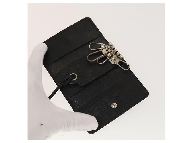 Portachiavi MCM Nova Check Blue Label Pouch Wallet in tela e pelle 4 pezzi Auth ti3369 Marrone Nero Beige - vista 11