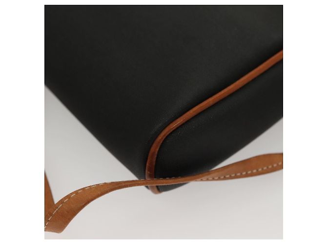 Borsa a Spalla Christian Dior in Pelle PVC Nera e Marrone Auth BA4478 Nero - vista 16