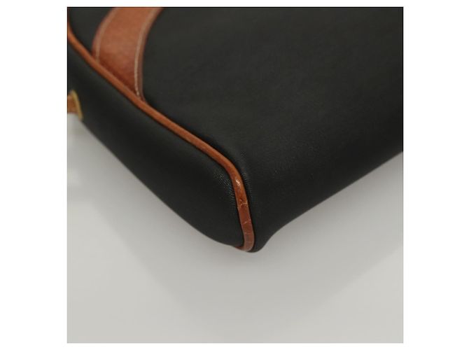 Borsa a Spalla Christian Dior in Pelle PVC Nera e Marrone Auth BA4478 Nero - vista 9