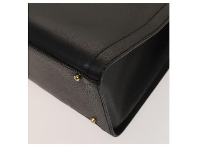 Bolsa de mão em couro Gucci Bamboo preta e dourada 002 1095 0260 Auth ep10062 Preto Dourado - vista 15