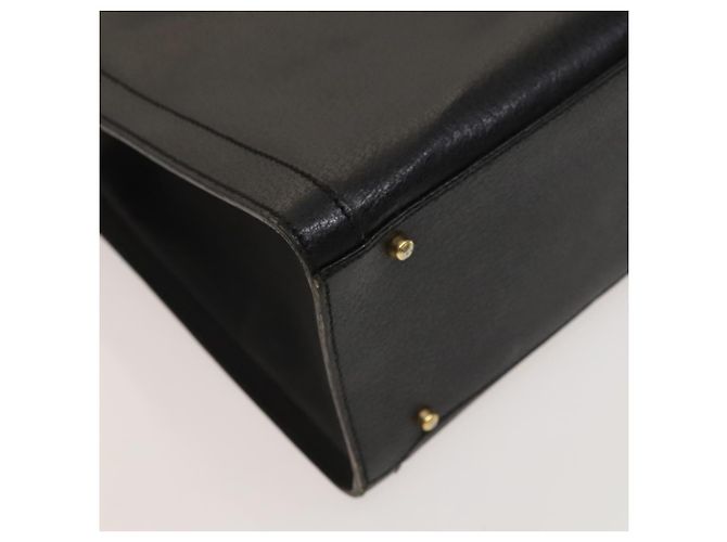 Bolsa de mão em couro Gucci Bamboo preta e dourada 002 1095 0260 Auth ep10062 Preto Dourado - vista 16