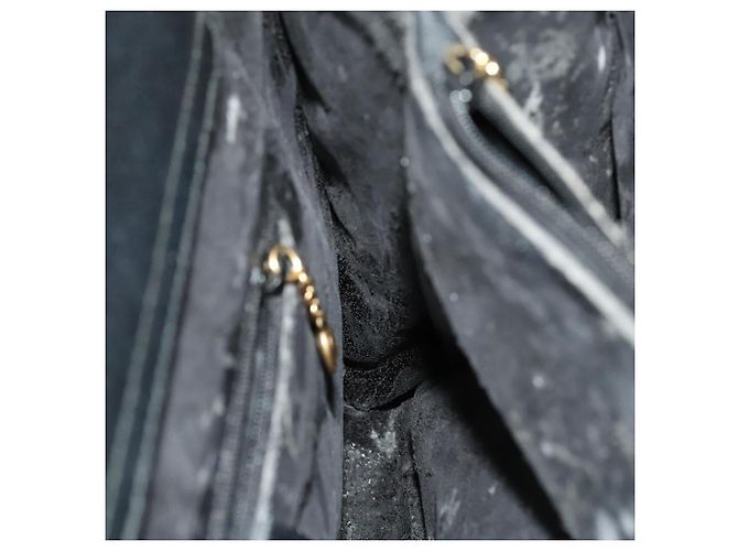 Bolsa de mão em couro Gucci Bamboo preta e dourada 002 1095 0260 Auth ep10062 Preto Dourado - vista 18