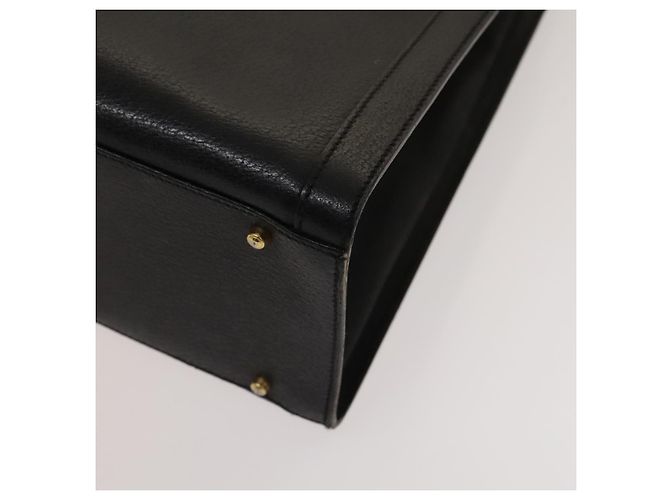 Bolsa de mão em couro Gucci Bamboo preta e dourada 002 1095 0260 Auth ep10062 Preto Dourado - vista 9
