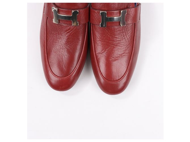 Mule de cuero Constance Hermès Paradis en burdeos, talla 37,5 EU - vista 5