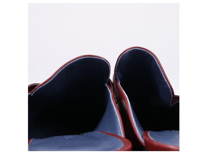 Mule de cuero Constance Hermès Paradis en burdeos, talla 37,5 EU - vista 9