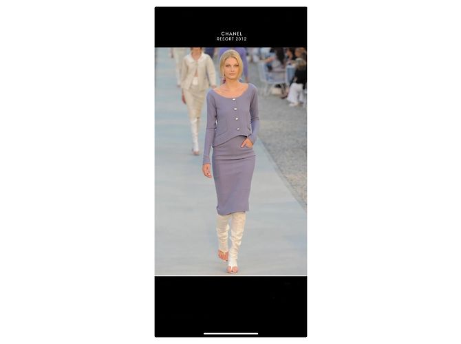 Desfile de moda Chanel Resort 2012 - look 7 Lavanda - vista 12