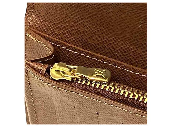 Cartera Larga Brazza Monogram Louis Vuitton Castaño Monograma - vista 7