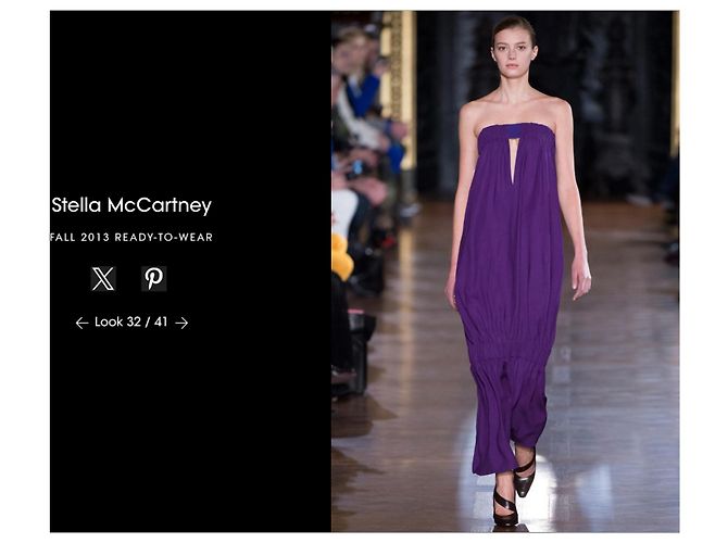 Stella Mc Cartney Stella McCartney Trägerloses Kleid – Herbst 2013 Laufsteg (Look 32) Lila - Ansicht 10
