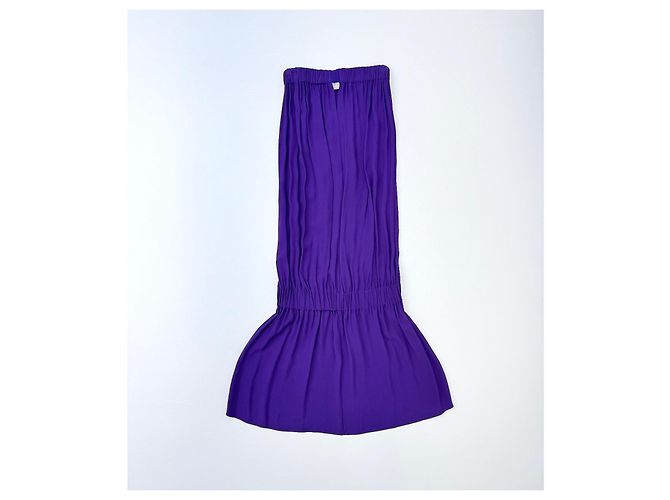 Stella Mc Cartney Stella McCartney Trägerloses Kleid – Herbst 2013 Laufsteg (Look 32) Lila - Ansicht 2