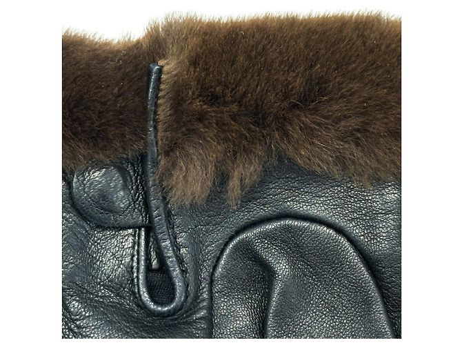 Guanti Hermès Kelly per donne Marrone Nero - vista 12