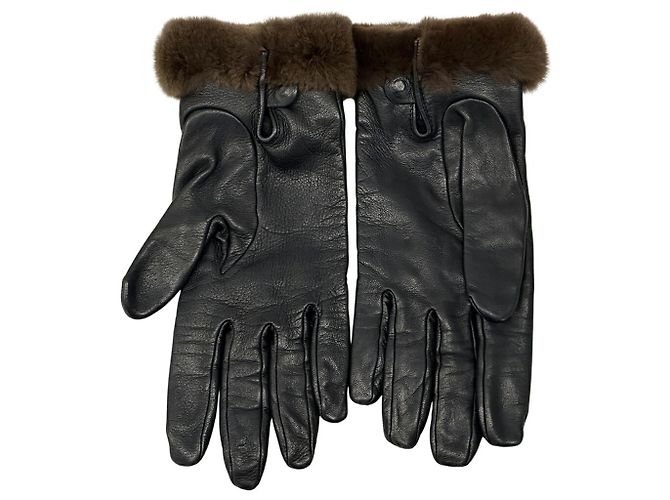 Guanti Hermès Kelly per donne Marrone Nero - vista 4