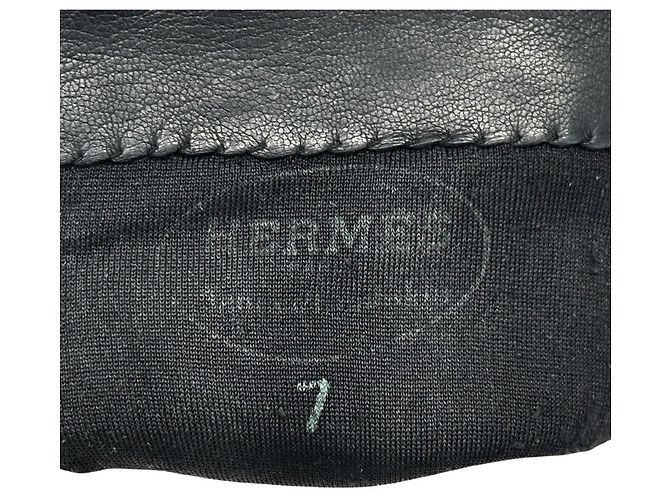 Guanti Hermès Kelly per donne Marrone Nero - vista 5