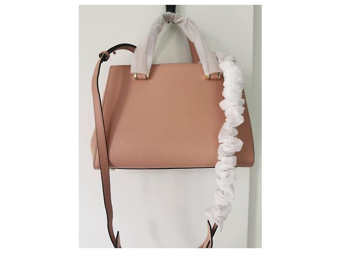 Borsa a mano Lancel in pelle rosa beige pesca - vista 2