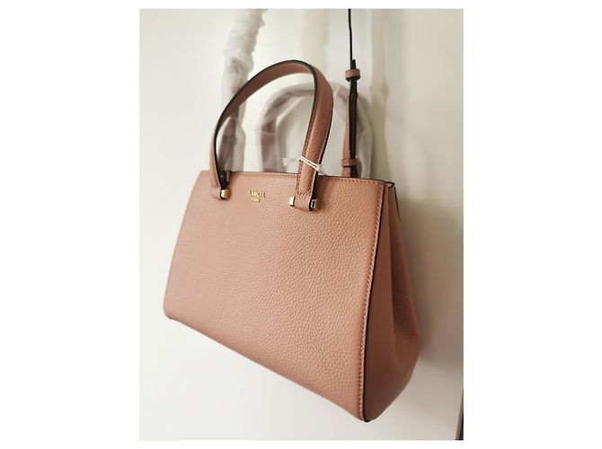 Borsa a mano Lancel in pelle rosa beige pesca - vista 4