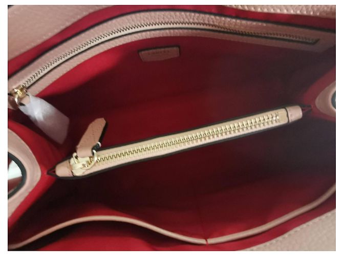 Borsa a mano Lancel in pelle rosa beige pesca - vista 7