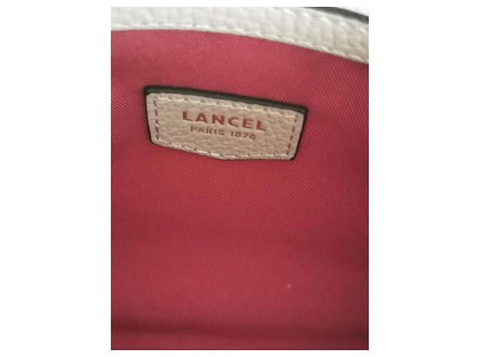 Borsa a mano Lancel in pelle rosa beige pesca - vista 8