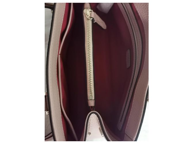Borsa a mano Lancel in pelle rosa beige pesca - vista 9