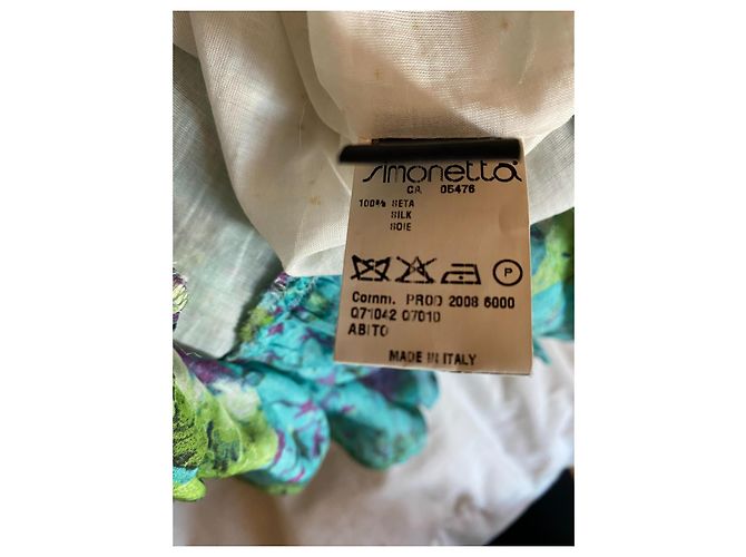 Roberto Cavalli Sommerkleid aus blauer Seide mit Blumenmuster - Ansicht 13
