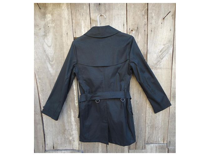 Gabardina corta Burberry London negra de algodón Negro - vista 2