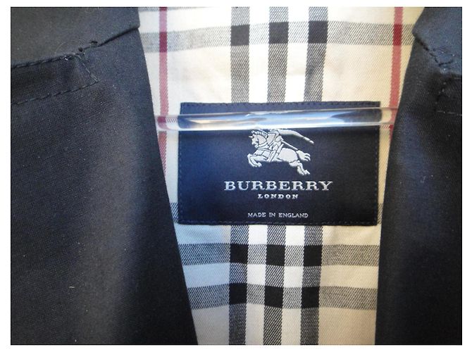 Gabardina corta Burberry London negra de algodón Negro - vista 3