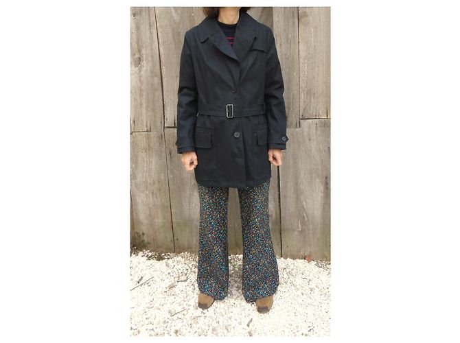 Gabardina corta Burberry London negra de algodón Negro - vista 4
