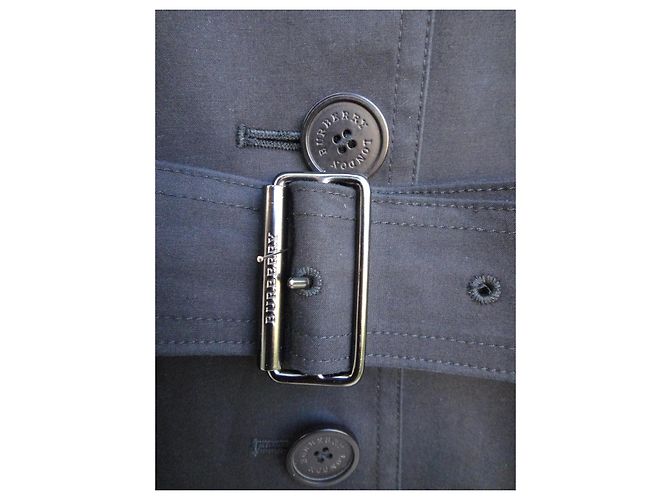 Gabardina corta Burberry London negra de algodón Negro - vista 9