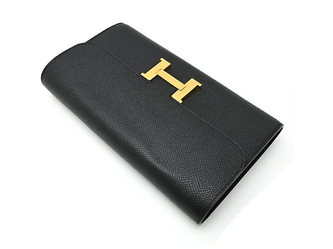Billetera Long To-Go Constance de Hermès Negro - vista 3