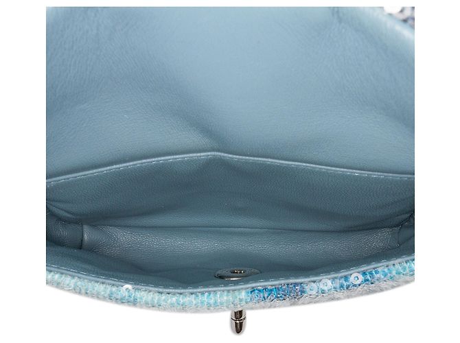 Chanel Blue Mini Sequins and Lambskin Waterfall Backpack Light blue - view 5