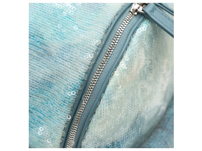 Chanel Blue Mini Sequins and Lambskin Waterfall Backpack Light blue - view 8