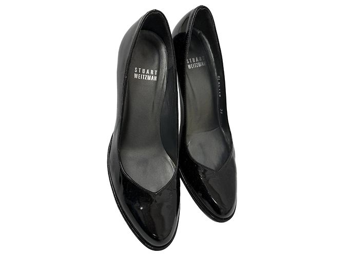 Stuart Weitzman Pumps aus schwarzem Lackleder - Ansicht 7