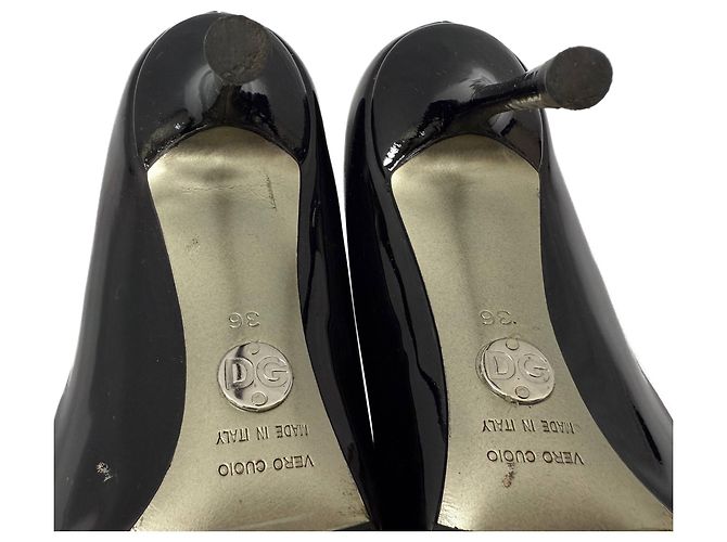 Pumps Dolce & Gabbana in pelle verniciata nera Nero - vista 10