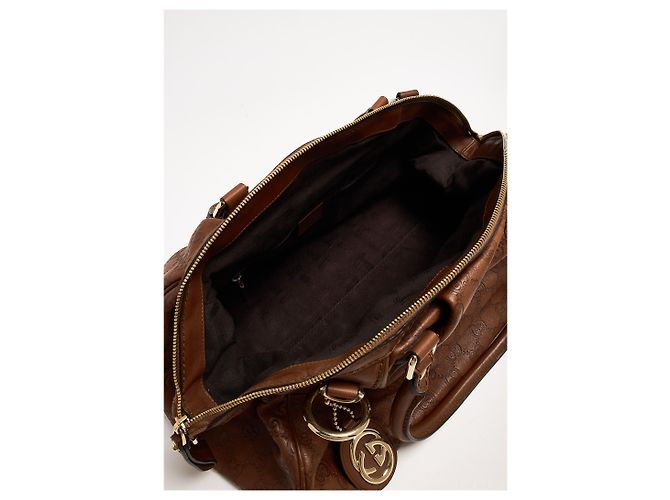 Borsa Boston Medium Sukey in pelle marrone Gucci - vista 6
