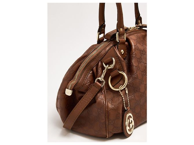 Borsa Boston Medium Sukey in pelle marrone Gucci - vista 7