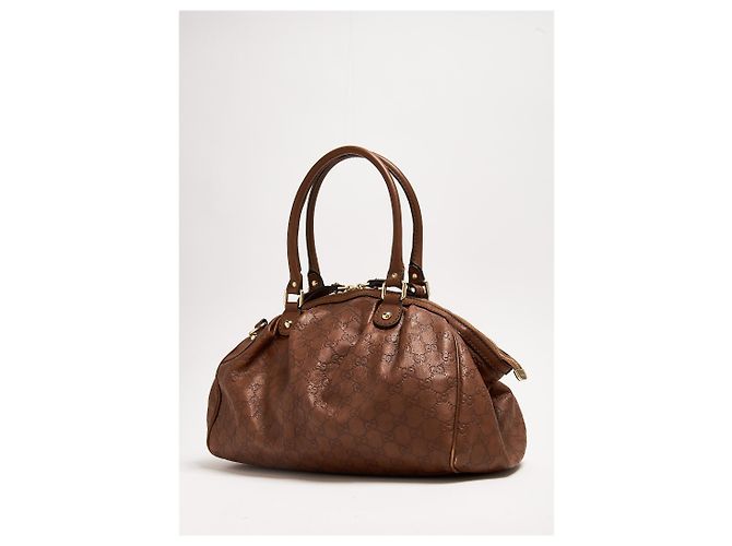 Borsa Boston Medium Sukey in pelle marrone Gucci - vista 8