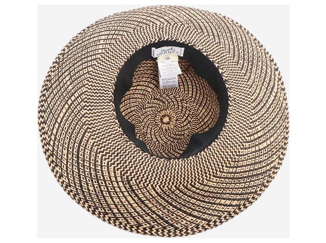 Trim Hermès Cappello da sole in paglia intrecciata neutro - vista 3