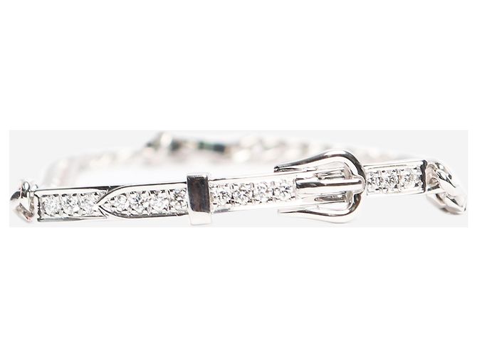 Hermès Bracciale a catena Etriviere in oro bianco Argento - vista 3