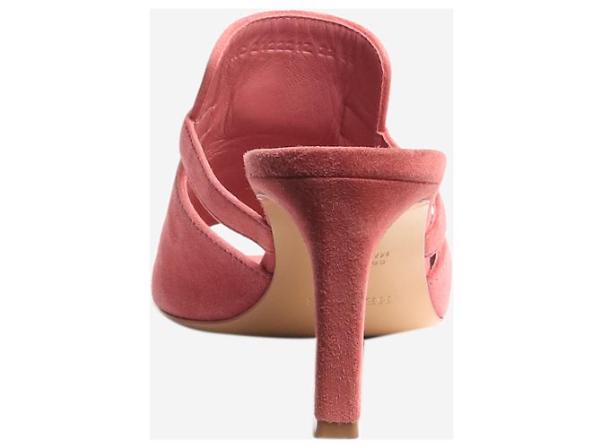 Hermès Sandali Kelly in suede rosa - taglia EU 38 - vista 3