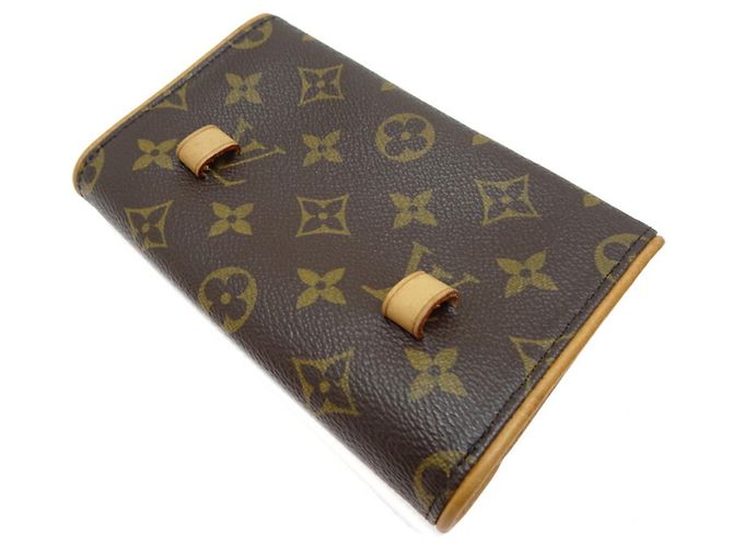 Pochette Florentine Louis Vuitton Marrone Monogramma - vista 4