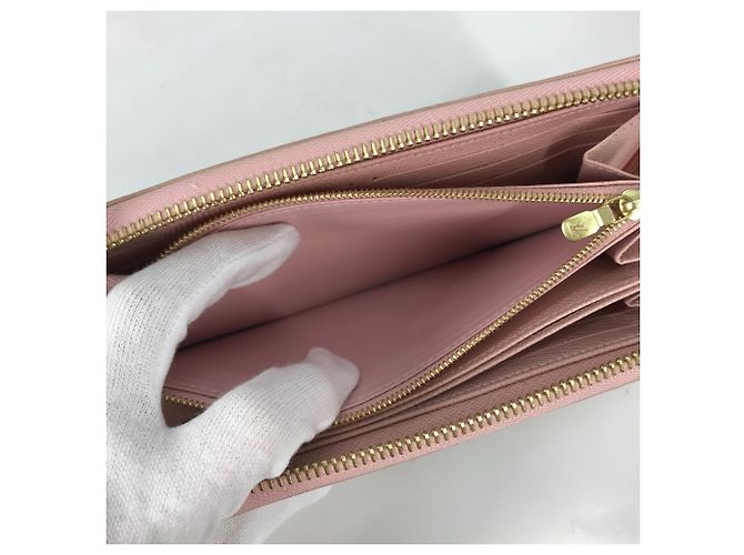 Cartera Zippy Damier Azur Louis Vuitton Rosa Blanco - vista 11