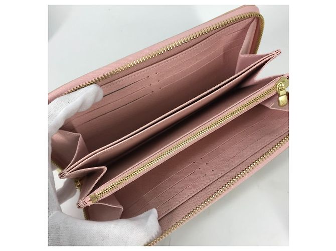 Cartera Zippy Damier Azur Louis Vuitton Rosa Blanco - vista 7