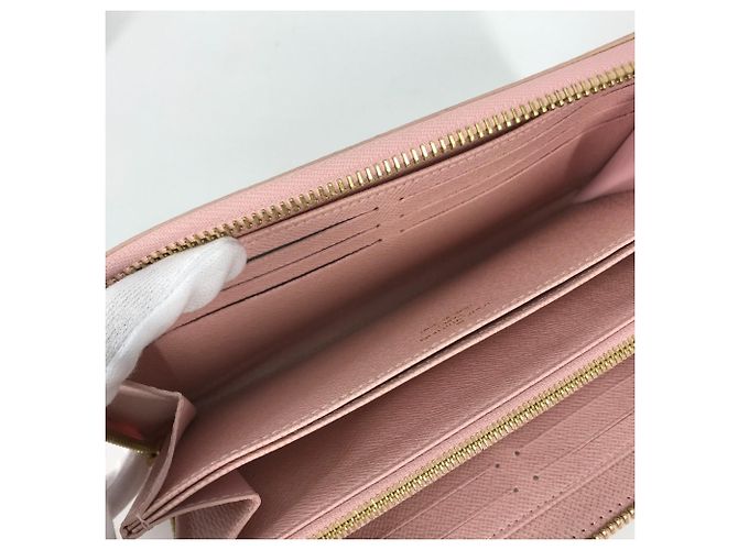 Cartera Zippy Damier Azur Louis Vuitton Rosa Blanco - vista 8