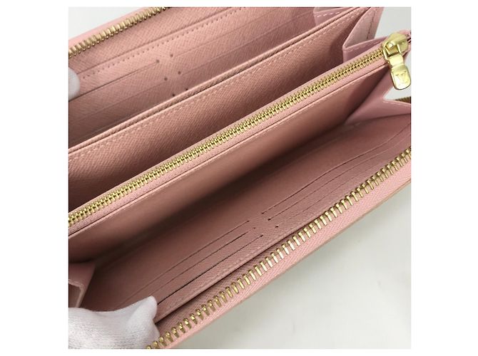 Cartera Zippy Damier Azur Louis Vuitton Rosa Blanco - vista 9