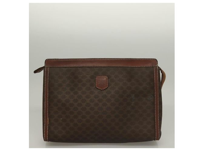 Céline Borsa a Spalla CELINE Macadam Canvas C Sulky 2Set Beige Marrone Auth ti3152 - vista 10