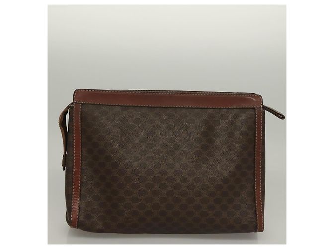 Céline Borsa a Spalla CELINE Macadam Canvas C Sulky 2Set Beige Marrone Auth ti3152 - vista 11