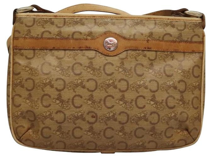Céline Borsa a Spalla CELINE Macadam Canvas C Sulky 2Set Beige Marrone Auth ti3152 - vista 2